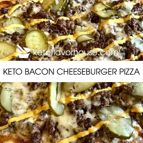 Keto Bacon Cheeseburger Pizza