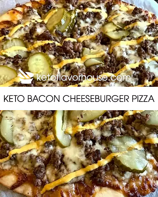 Keto Bacon Cheeseburger Pizza