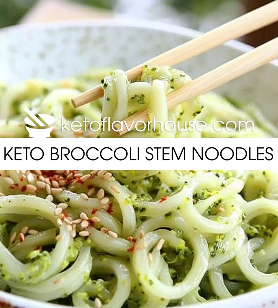 Keto Broccoli Stem Noodles