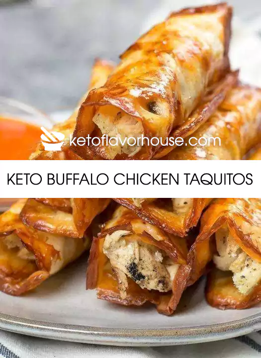 Keto Buffalo Chicken Taquitos