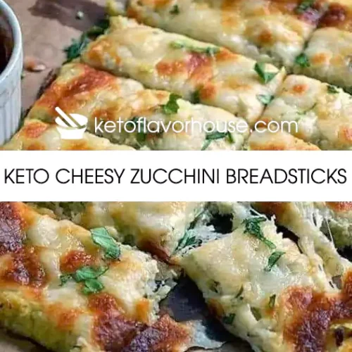 Keto Cheesy Zucchini Breadsticks