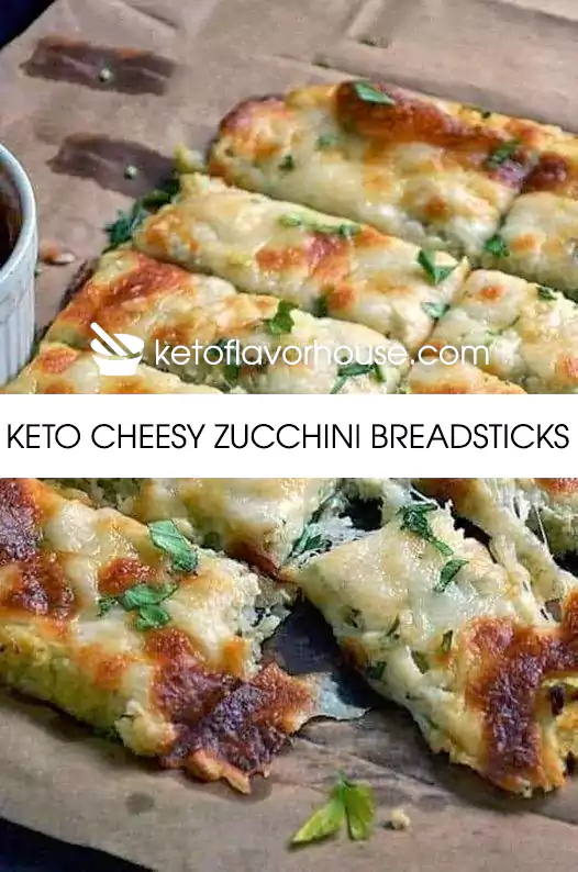 Keto Cheesy Zucchini Breadsticks