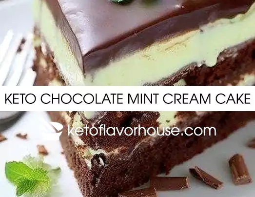 Keto Chocolate Mint Cream Cake