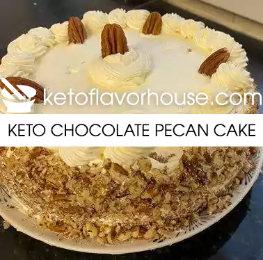 Keto Chocolate Pecan Cake