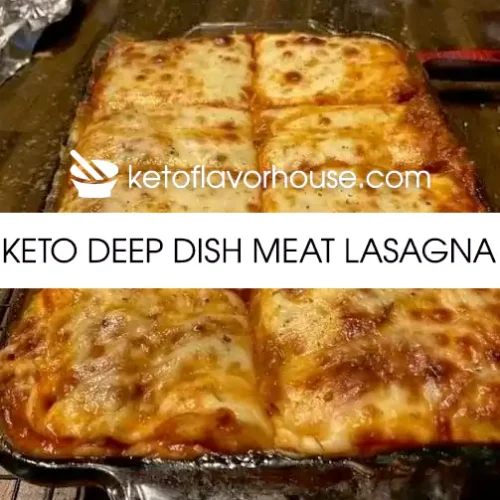 Keto Deep Dish Meat Lasagna