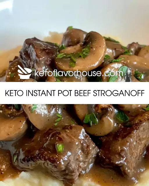 Keto Instant Pot Beef Stroganoff