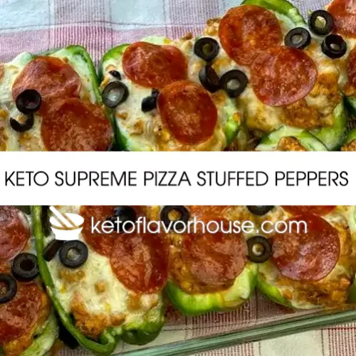 Keto Supreme Pizza Stuffed Peppers