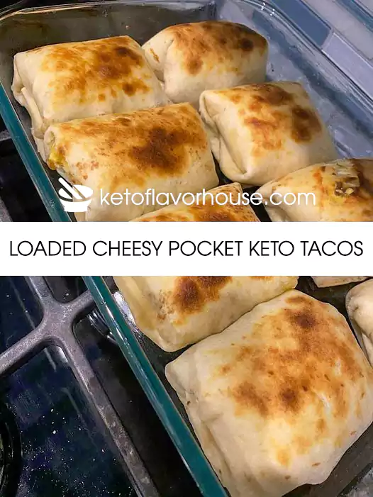 Loaded Cheesy Pocket Keto Tacos