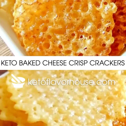 Keto Baked Cheese Crisp Crackers