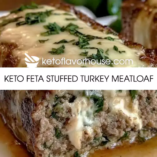 Keto Feta Stuffed Turkey Meatloaf