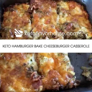 Keto Hamburger Bake Cheeseburger Casserole