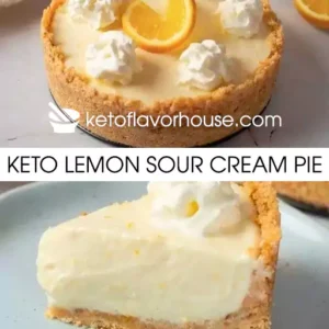 Keto Lemon Sour Cream Pie