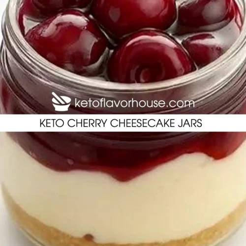 Keto Cherry Cheesecake Jars