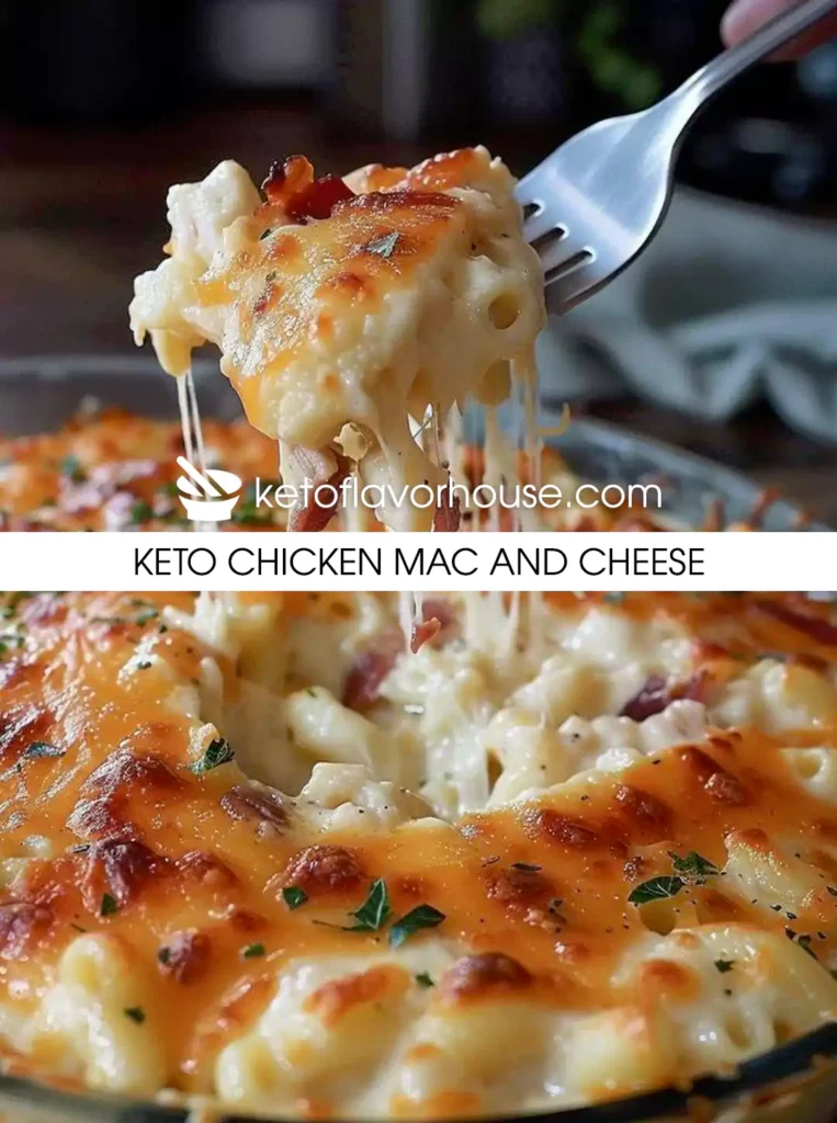 Keto Chicken Mac and Cheese