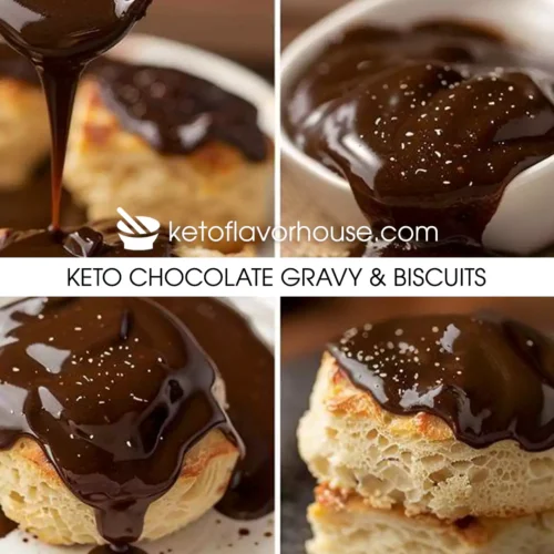 Keto Chocolate Gravy & Biscuits