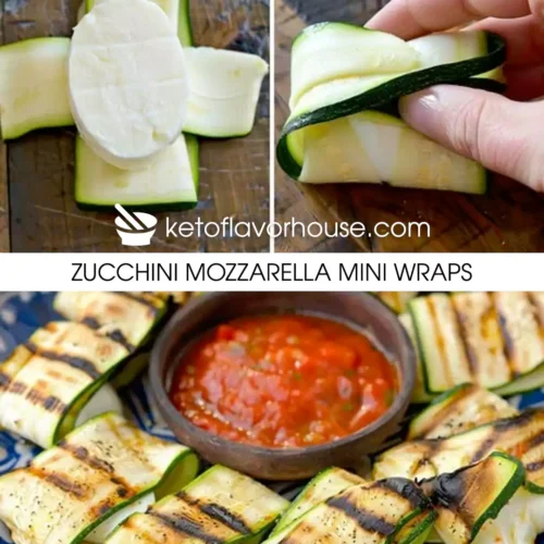 Zucchini Mozzarella Mini Wraps