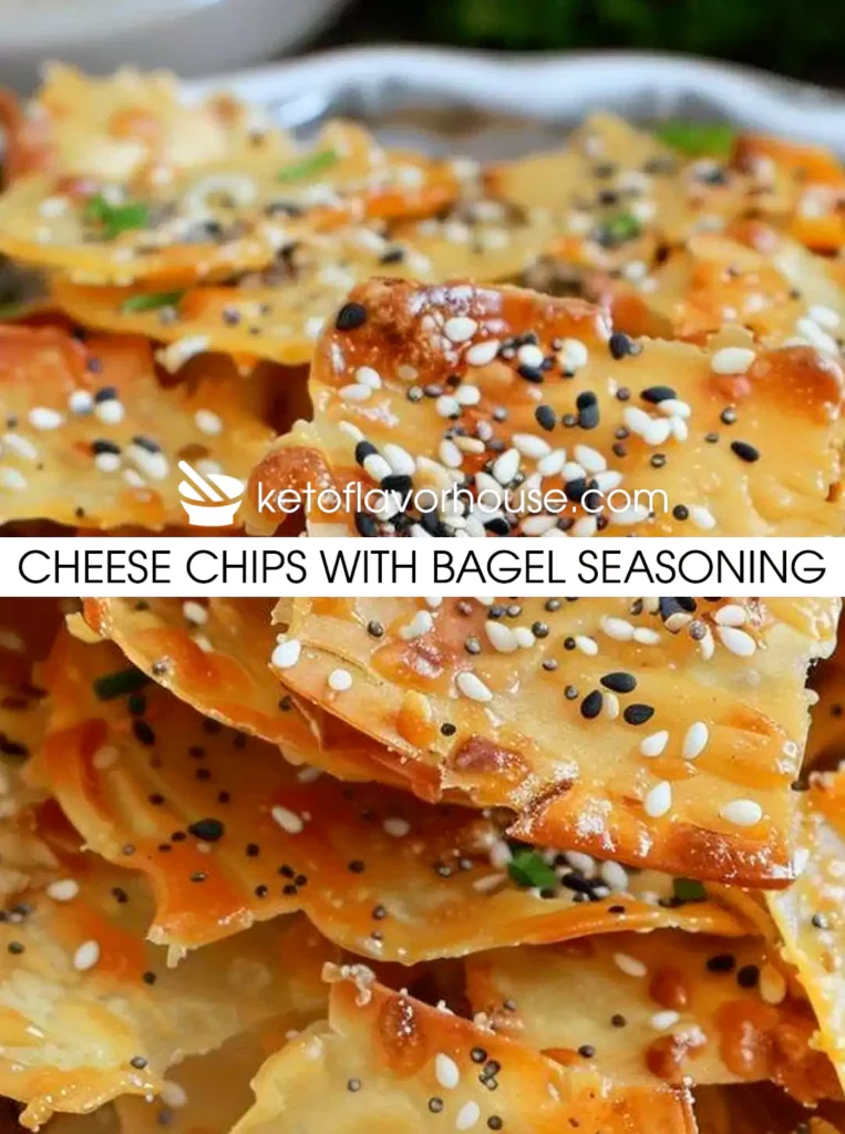 Cheese Chips with Bagel Seasoning