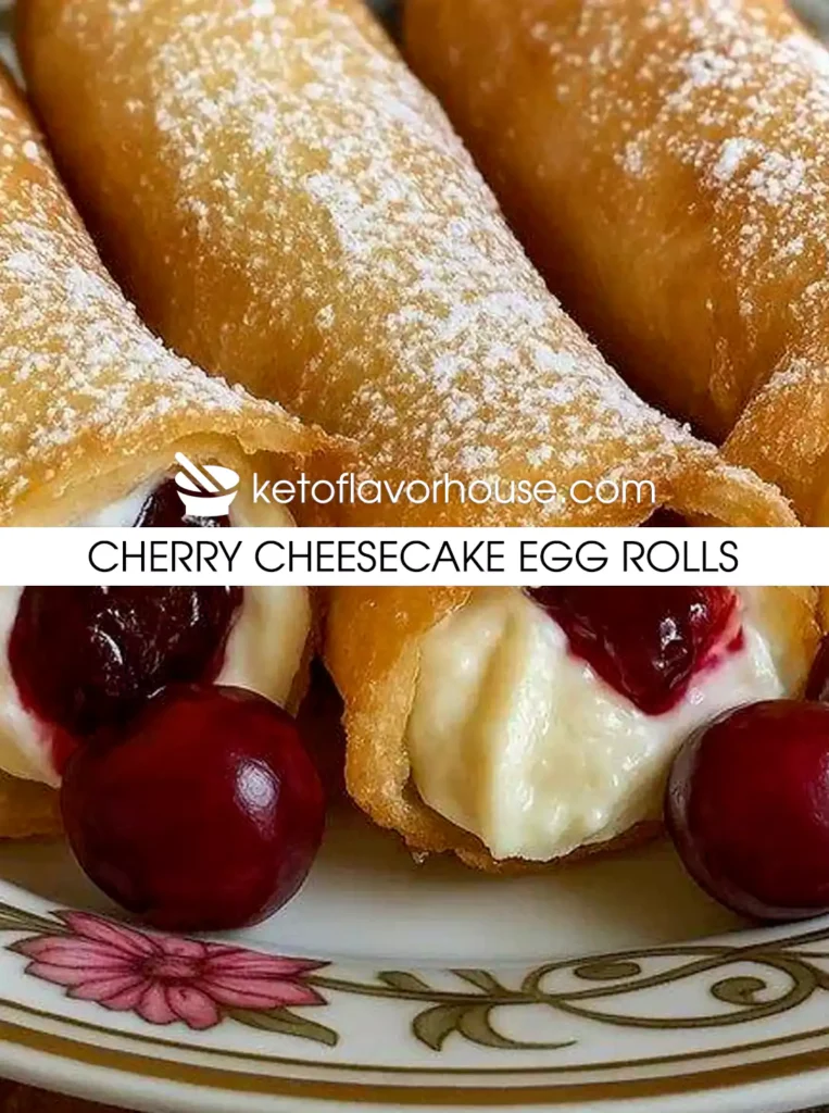 Cherry Cheesecake Egg Rolls