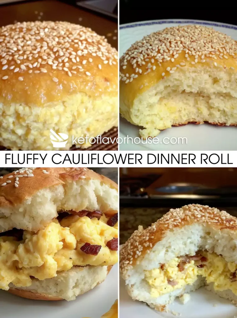 Fluffy Cauliflower Dinner Roll