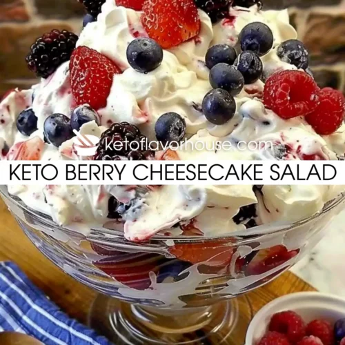 Keto Berry Cheesecake Salad