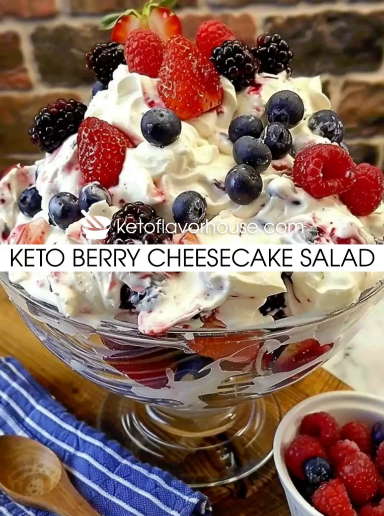 Keto Berry Cheesecake Salad
