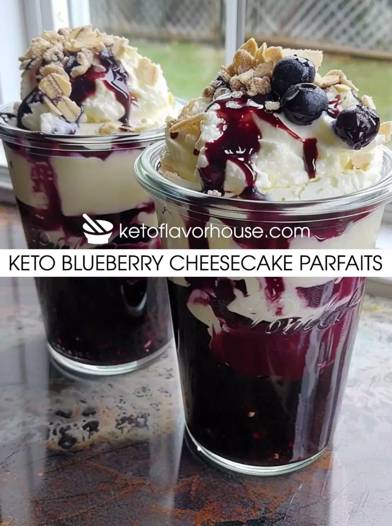 Keto Blueberry Cheesecake Parfaits