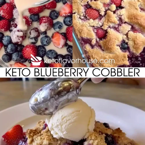 Keto Blueberry Cobbler