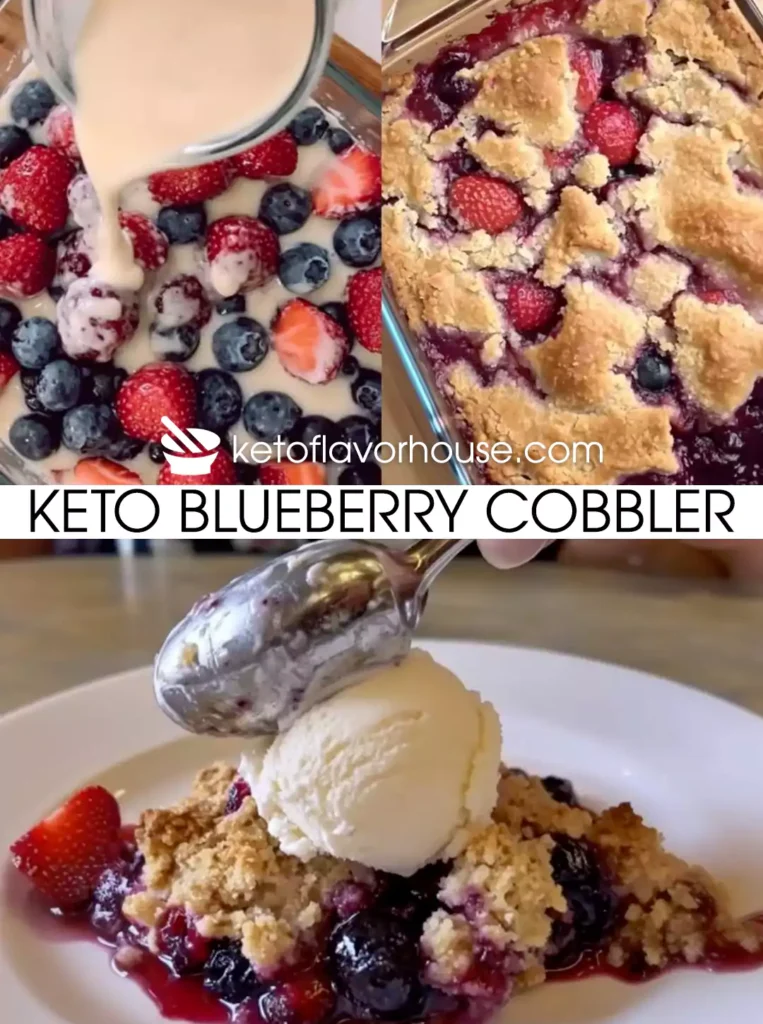 Keto Blueberry Cobbler
