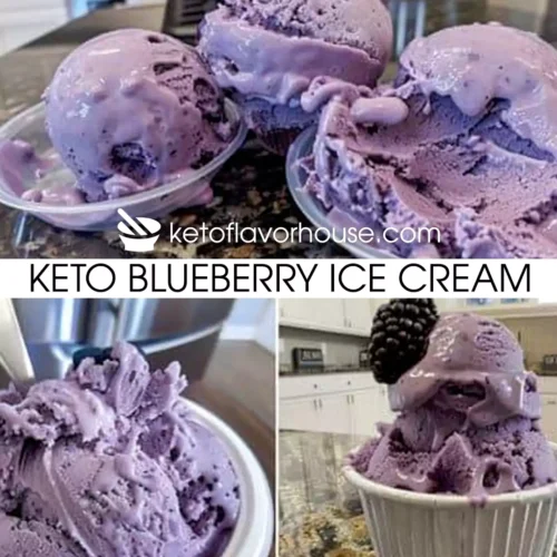 Keto Blueberry Ice Cream