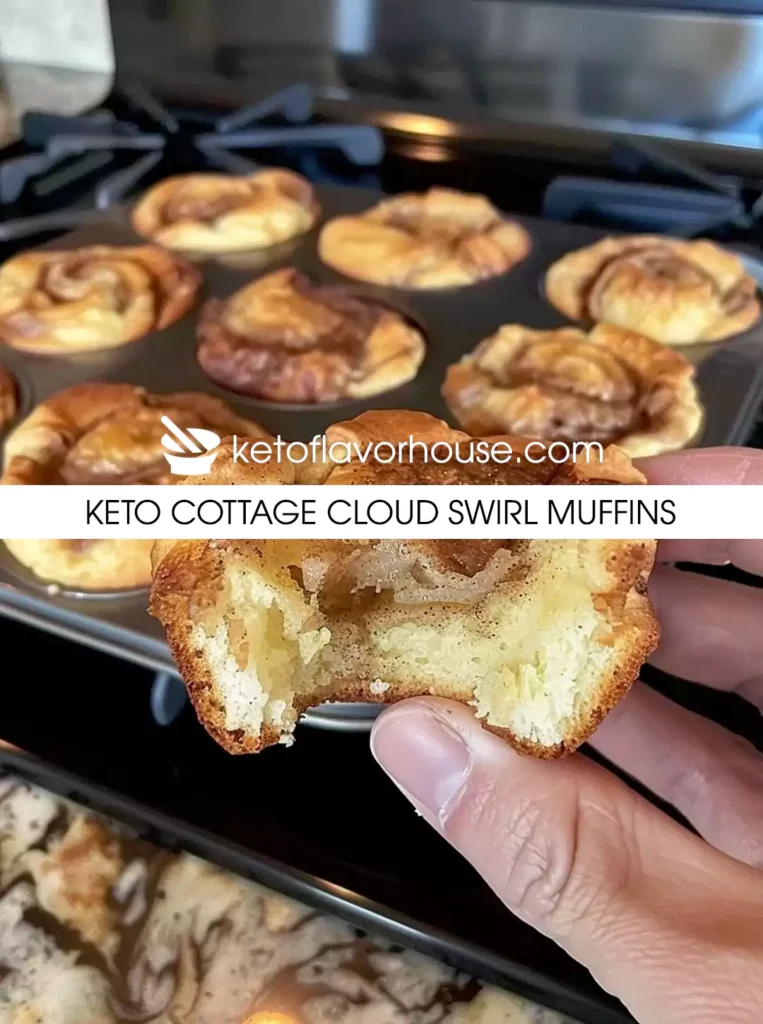 Keto Cottage Cloud Swirl Muffins