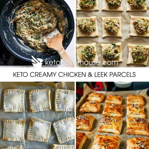 Keto Creamy Chicken & Leek Parcels