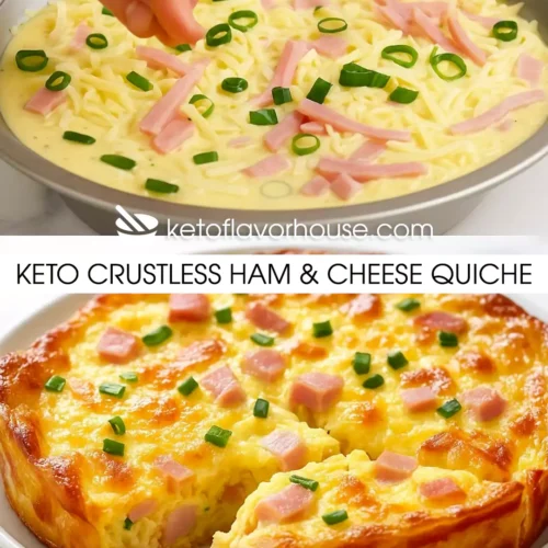 Keto Crustless Ham & Cheese Quiche