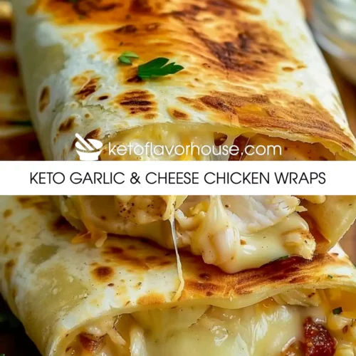 Keto Garlic & Cheese Chicken Wraps