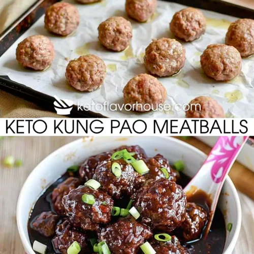 Keto Kung Pao Meatballs