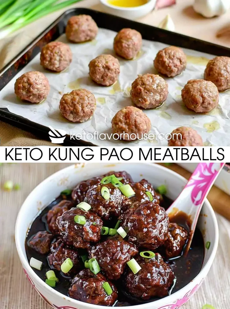 Keto Kung Pao Meatballs