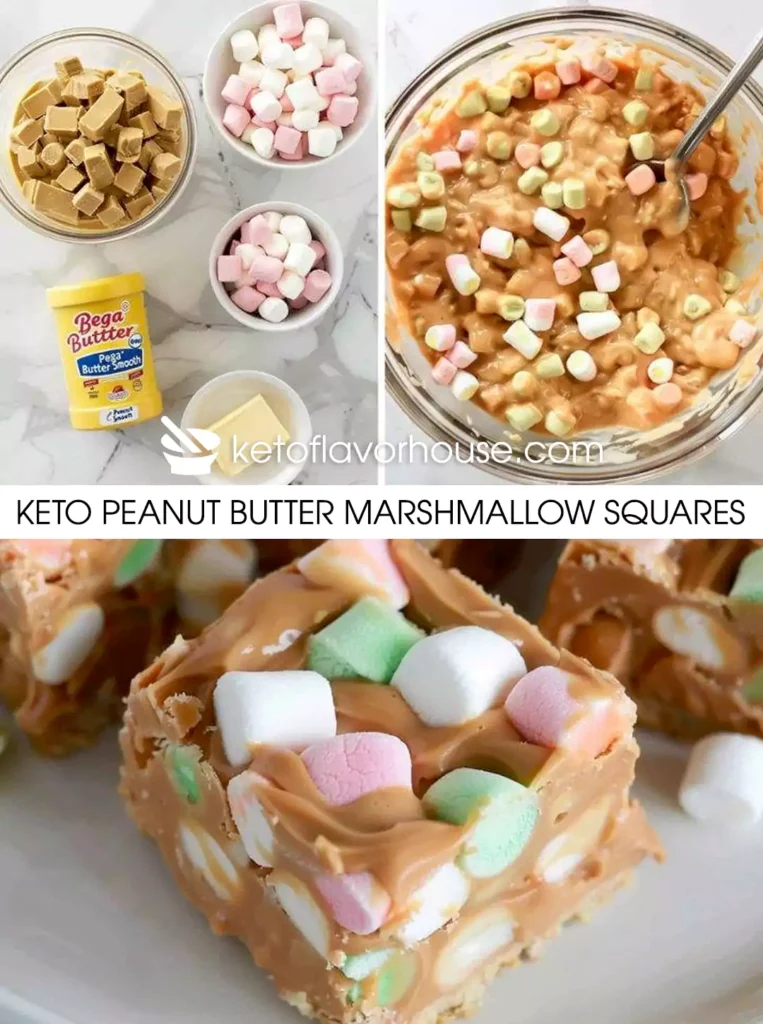 Keto Peanut Butter Marshmallow Squares