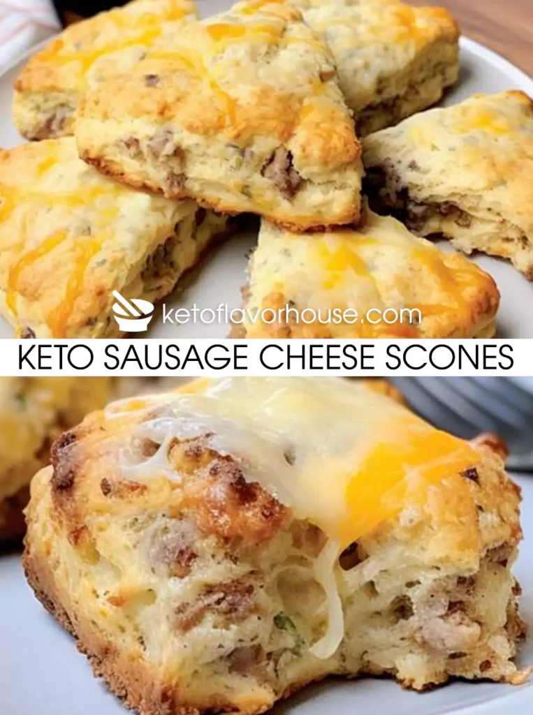 Keto Sausage Cheese Scones