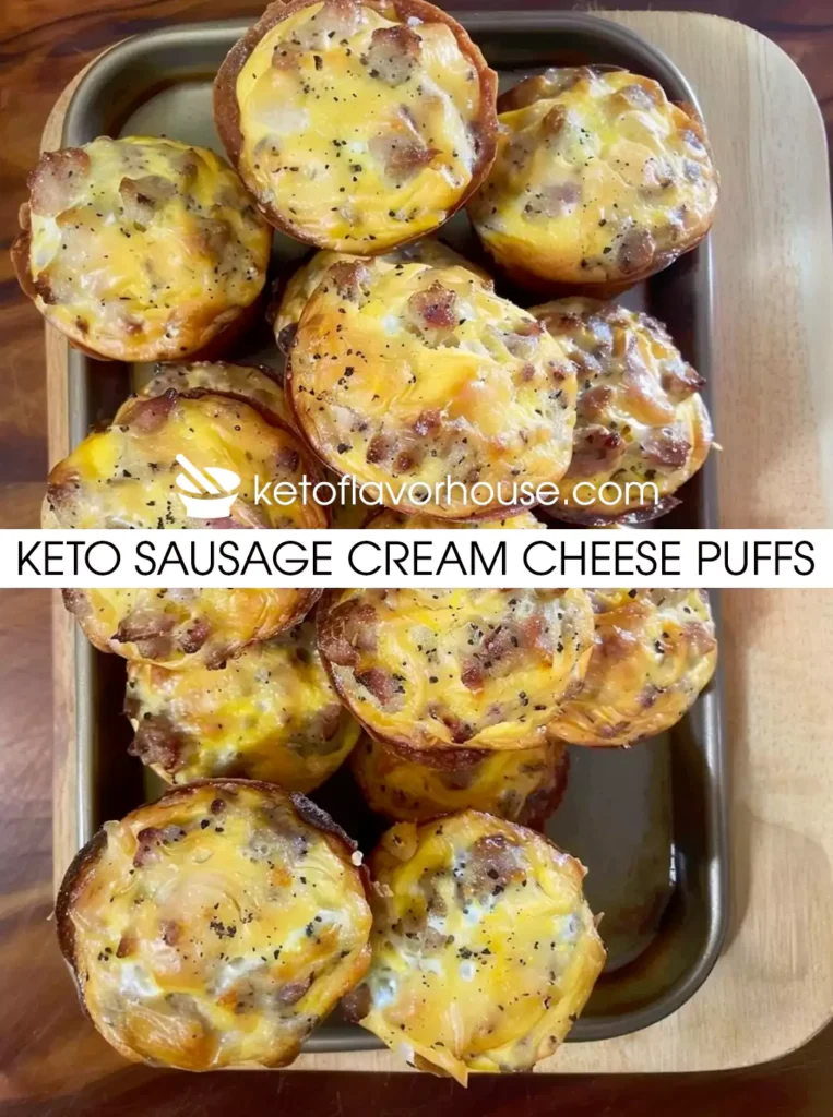 Keto Sausage Cream Cheese Puffs