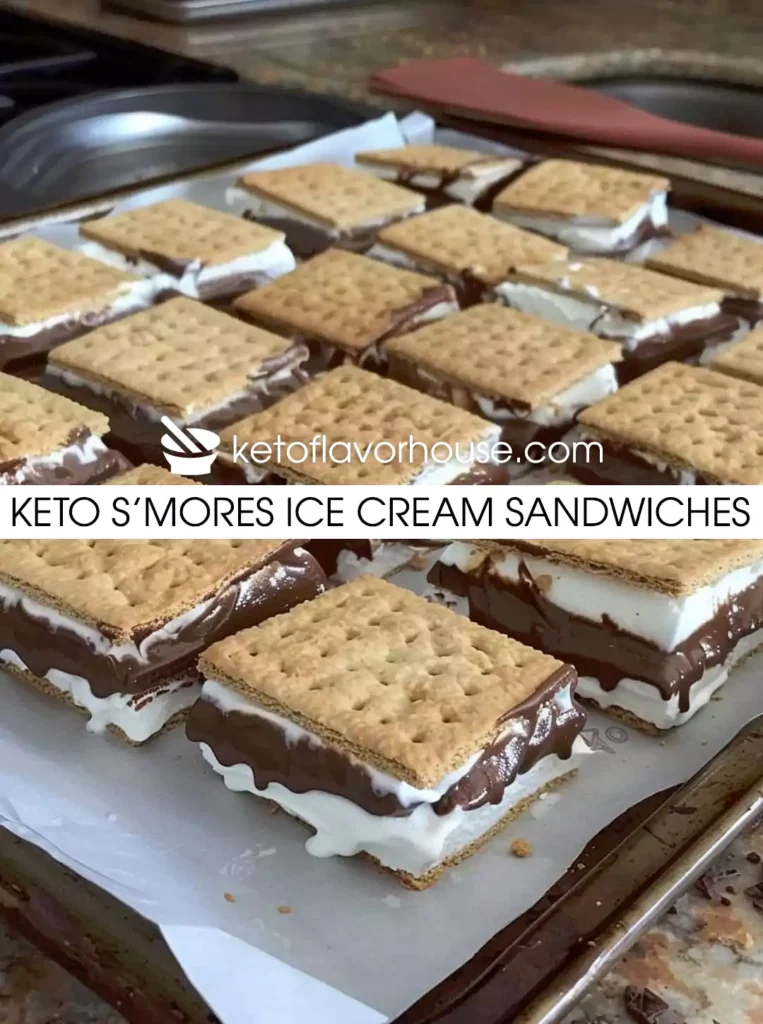 Keto S’mores Ice Cream Sandwiches