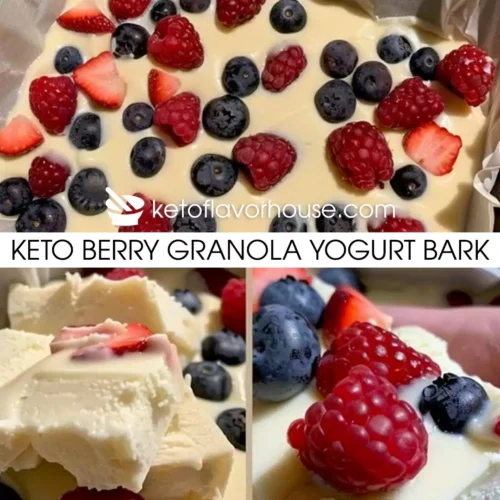 Keto Berry Granola Yogurt Bark