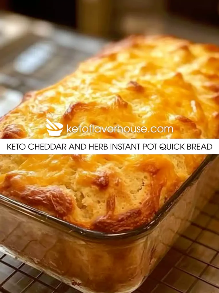 Keto Cheddar and Herb Instant Pot Quick Bread