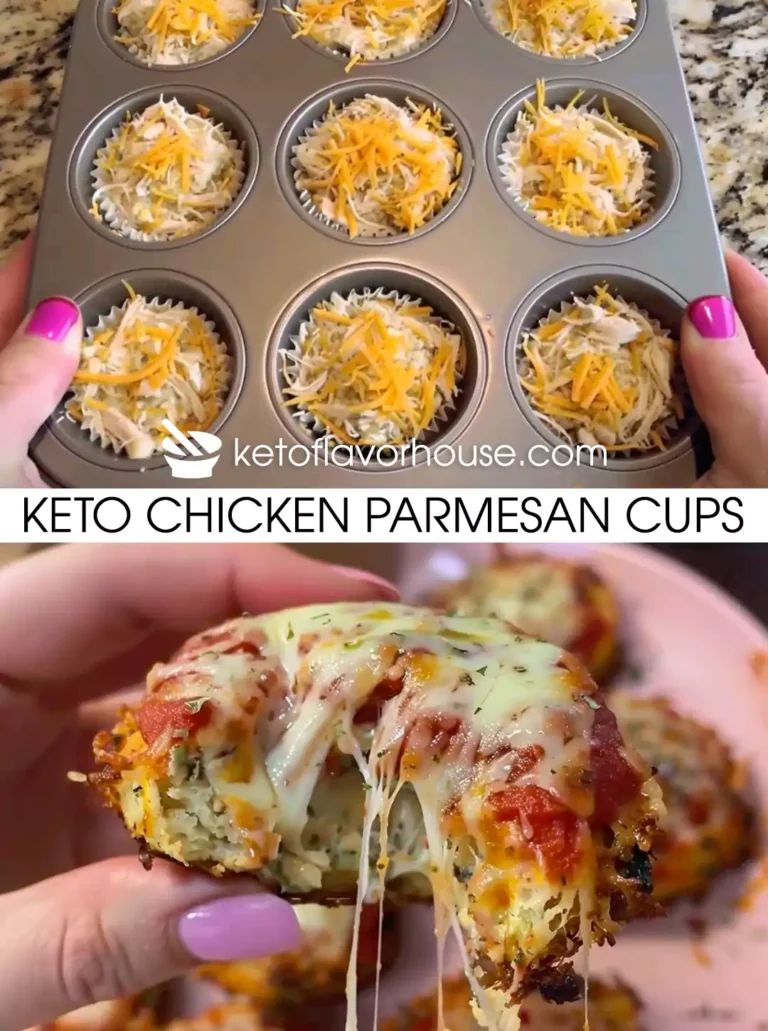Keto Chicken Parmesan Cups