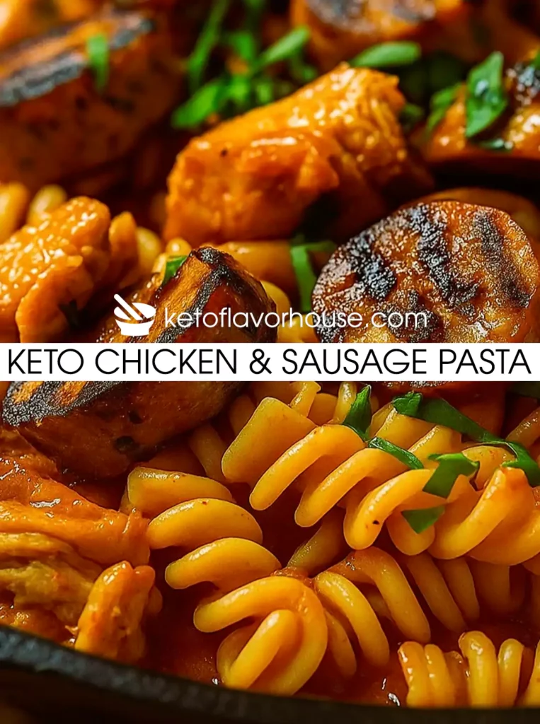 Keto Chicken & Sausage Pasta