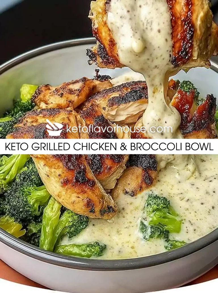 Keto Grilled Chicken & Broccoli Bowl