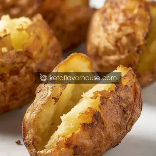 Air Fryer Baked Potatoes Recipe (Crispy Skin & Fluffy Inside)