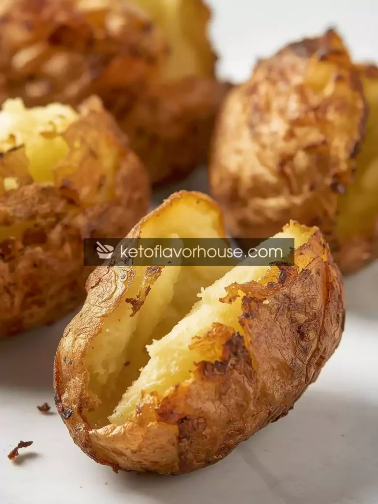 Air Fryer Baked Potatoes Recipe (Crispy Skin & Fluffy Inside)