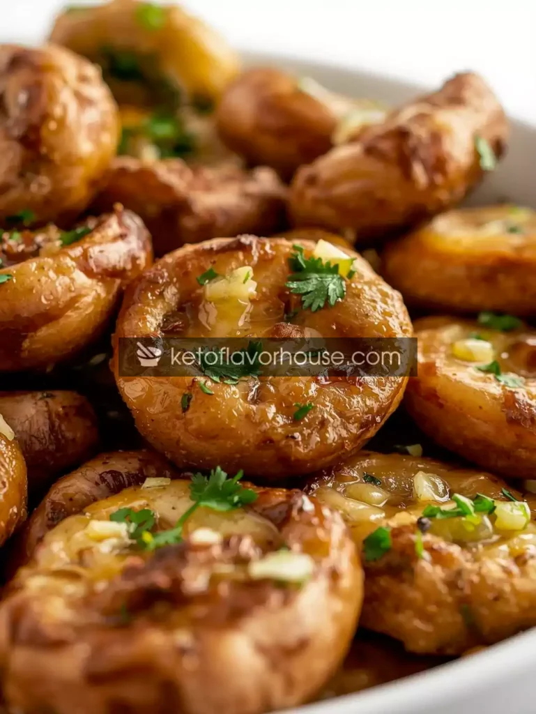 Air Fryer Garlic Butter Mushrooms