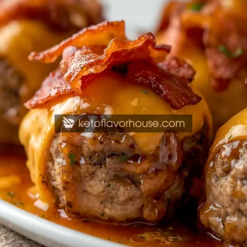 Bariatric Bacon Cheeseburger Meatballs (Low-Carb with Everything Sauce)