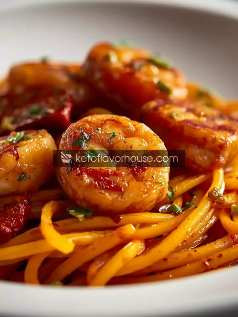 Bariatric Cajun Shrimp & Sausage with Butternut Squash Noodles