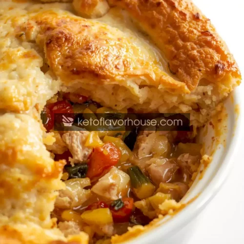 Bariatric Cauliflower Crust Turkey Pot Pie (Low-Carb & Protein-Packed Comfort Meal)